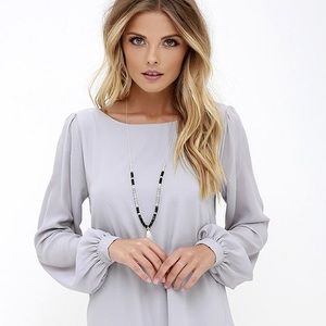 Light grey shift dress from Lulus!